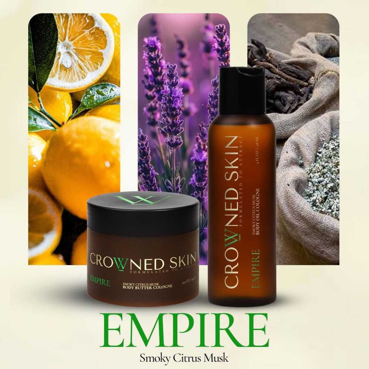 Crowned Skin Empire Signature - Body Butter Cologne and Cologne-Infused Body Wash Empire Signature - Body Butter Cologne and Cologne-Infused Body Wash