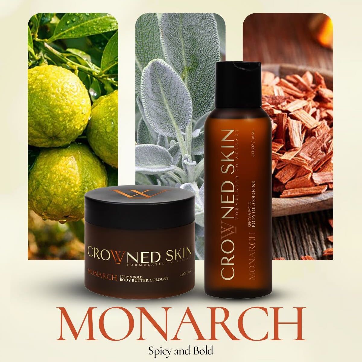 Crowned Skin Monarch Signature - Body Butter Cologne and Cologne-Infused Body Wash Monarch Signature - Body Butter Cologne and Cologne-Infused Body Wash