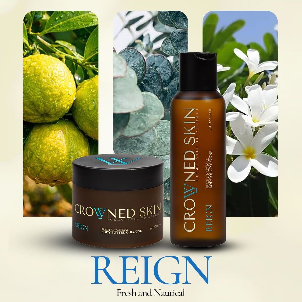Crowned Skin Reign Signature - Body Butter Cologne and Cologne-Infused Body Wash Reign Signature - Body Butter Cologne and Cologne-Infused Body Wash