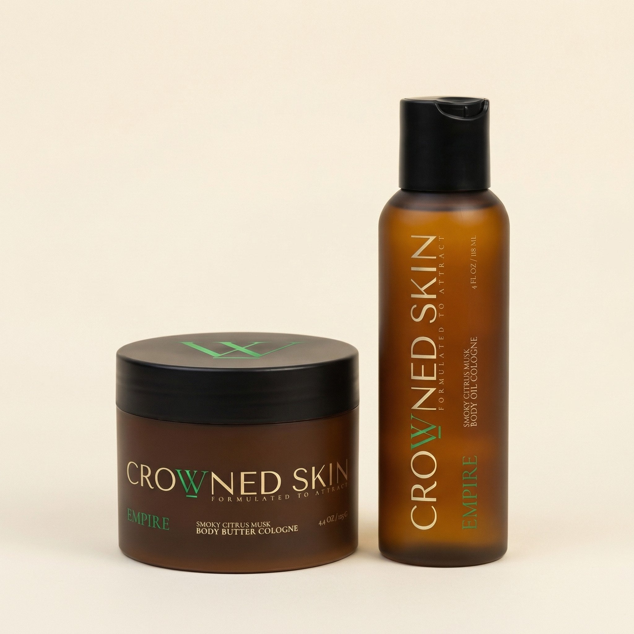 Crowned Skin Empire Body Butter and Empire Body Oil (4 oz) Bundle Set Prince Body Butter and Prince Body Oil (4 oz) Bundle Set