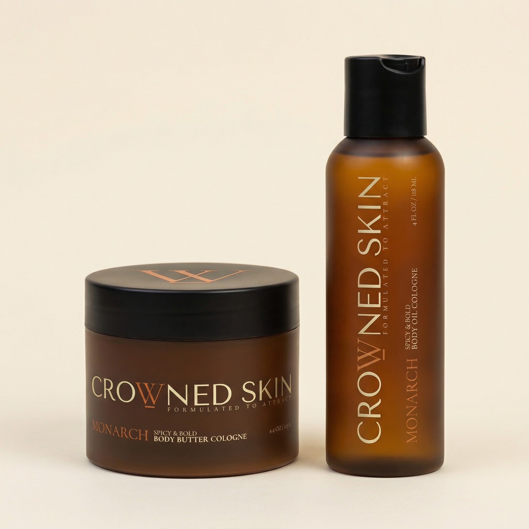 Crowned Skin Monarch Body Butter and Monarch Body Oil (4 oz) Bundle Set Monarch Body Butter and Monarch Body Oil (4 oz) Bundle Set