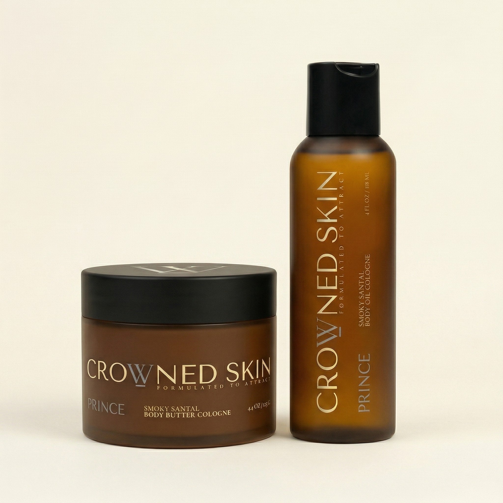 Crowned Skin Prince Body Butter and Prince Body Oil (4 oz) Bundle Set Prince Body Butter and Prince Body Oil (4 oz) Bundle Set