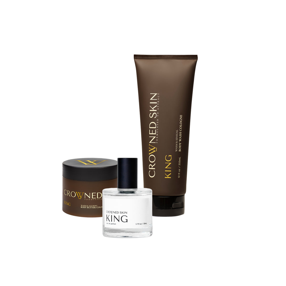 The King Ritual: Cologne-Infused Body Wash, Body Butter Cologne, and Eau de Parfum