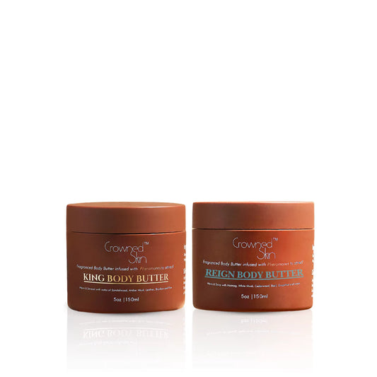 Reign & King Body Butter Duo - 2 Full-Size Jars (Bundle Deal)